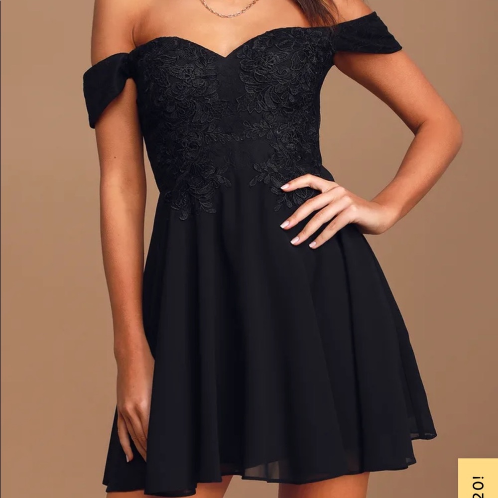 Lulus black mini dress